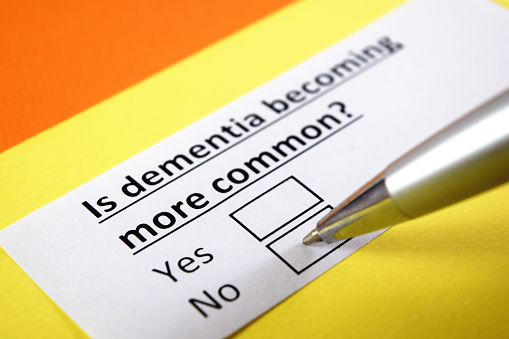 Is dementia becoming more common?  No