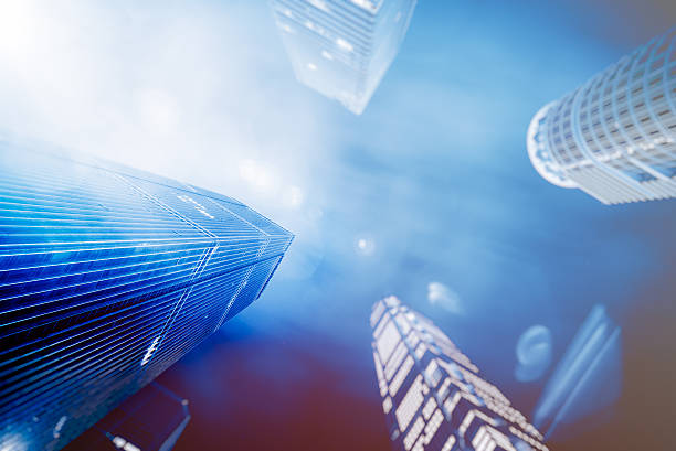 Office building as the background, the landmark of Shanghai in China