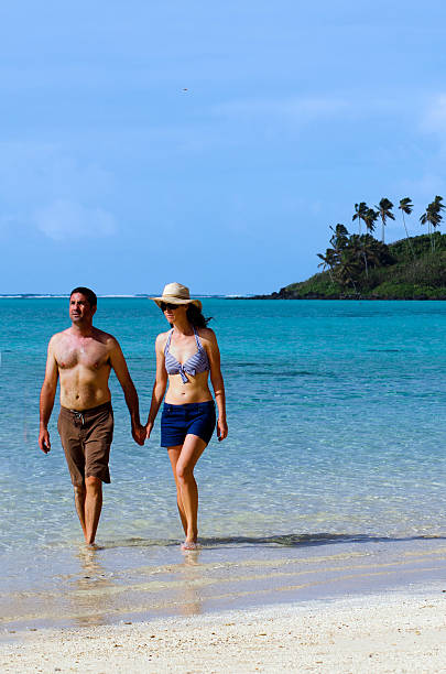 istock Young happy couple on Vacation in Pacific Island 626370930