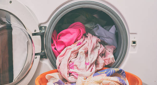 Home laundry stock photo