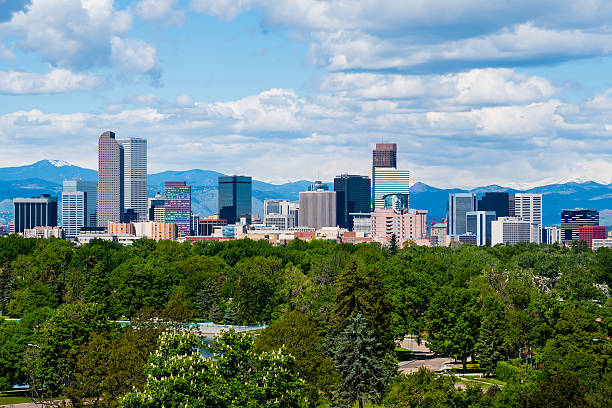 Denver Colorado Skyscrapers in downtown Denver, Colorado denver stock pictures, royalty-free photos & images