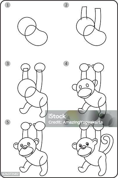 Ilustración de Cómo Dibujar Mono Fácil Dibujo Mono Para Niños Paso A Paso y más Vectores Libres de Derechos de Progreso - Conceptos - iStock Ilustración de Cómo Dibujar Mono Fácil Dibujo Mono Para Niños Paso A Paso y más Vectores Libres de Derechos de Progreso - Conceptos - iStock