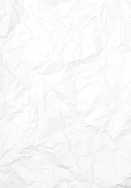 벡터 무너짐 용지 텍스처 - paper crumpled wrinkled white stock illustrations