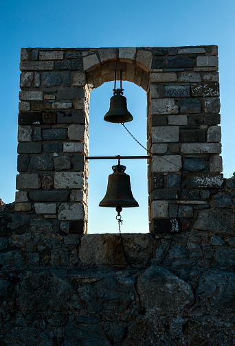 Two bells against to blue sky