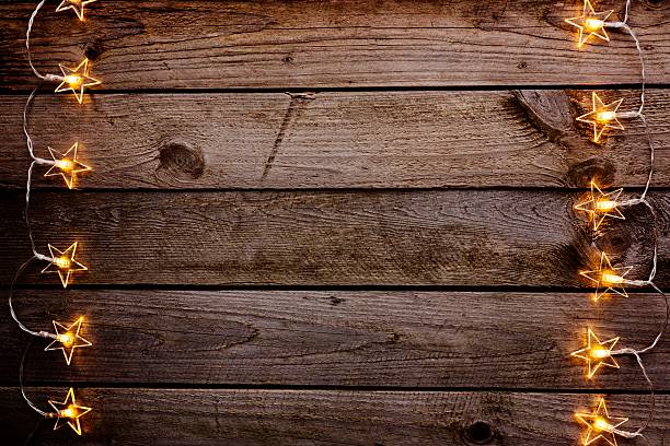 istock Old wooden rustic Christmas background 626387504