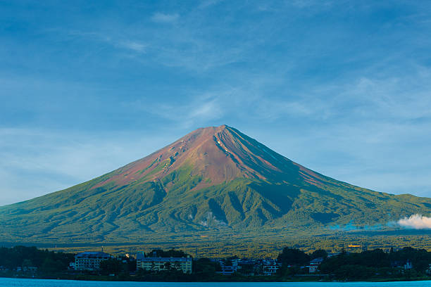 istock Mount Fuji Summer Dirt Cone No Snow Lake Kawaguchi 626388732