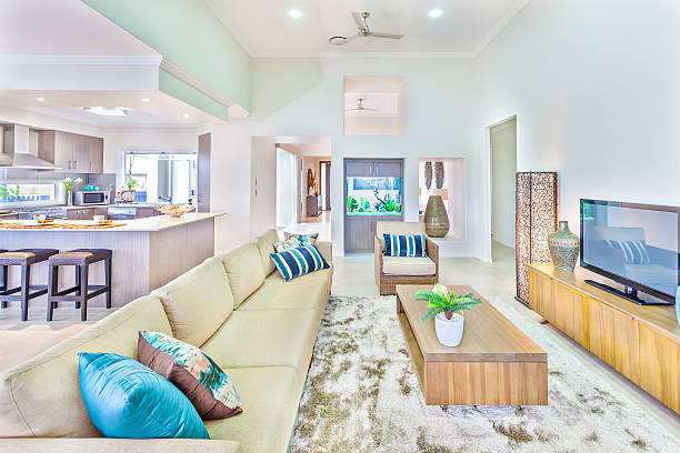istock Living room with luxury look near kitchen. 626393858