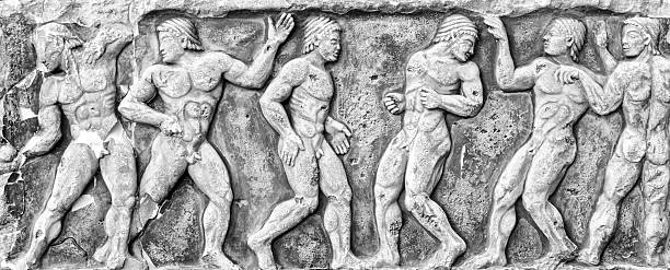 istock Roman Bas-relief and sculpture details on stone 626397208