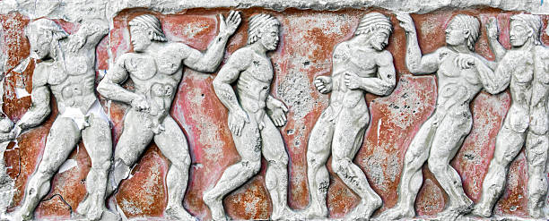 istock Roman Bas-relief and sculpture details in stone 626397514