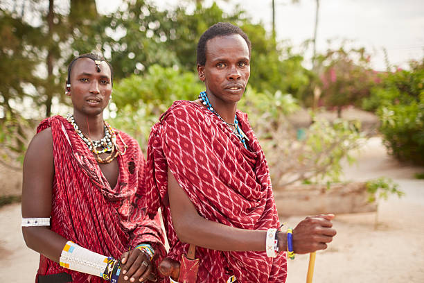 Maasai warriors portrait.