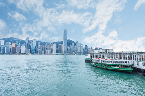 The iconic Star Ferry on Victoria Harbour, Hong Kong