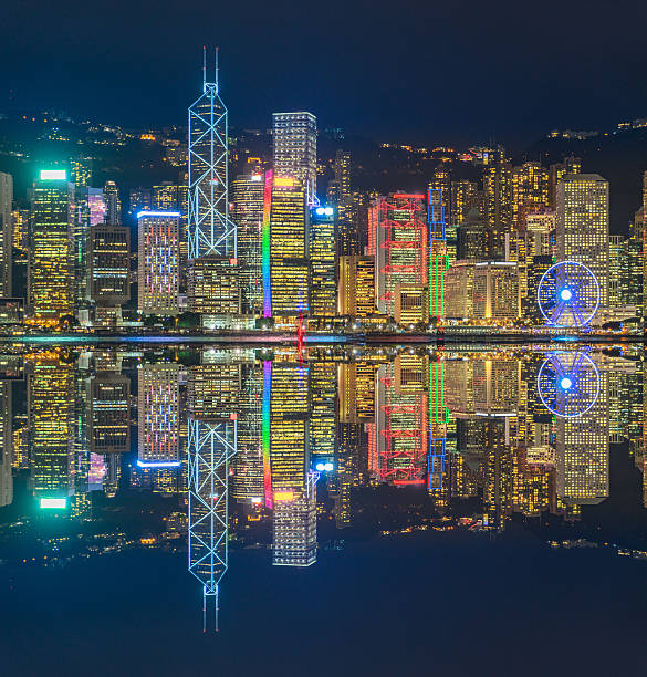 istock Hong Kong victoria panorama at night 626403482