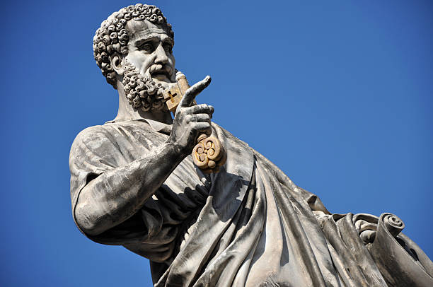 istock Statue of Saint Peter in Saint Peter square. Vatican city 626408192