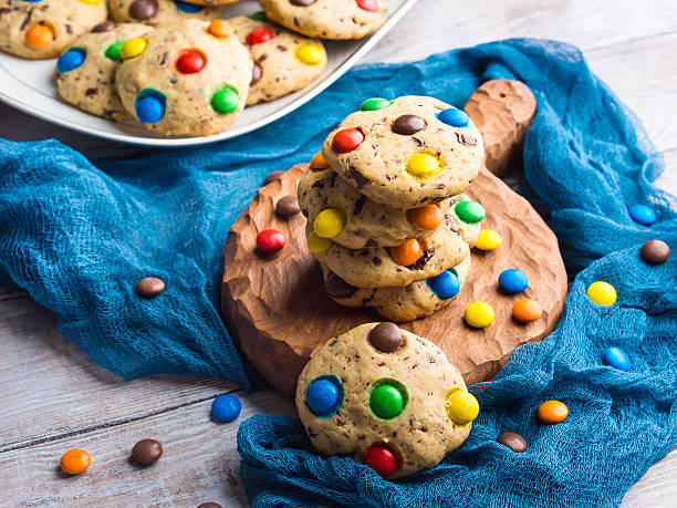 istock Home made chocolate chip cookies with candies 626412772