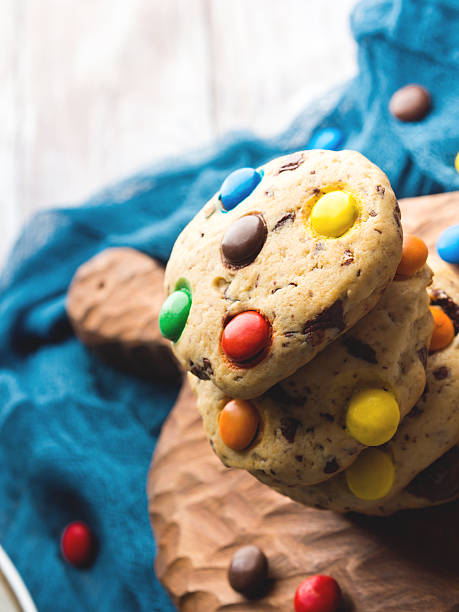 istock Stack of cookies with colorful candies 626412920