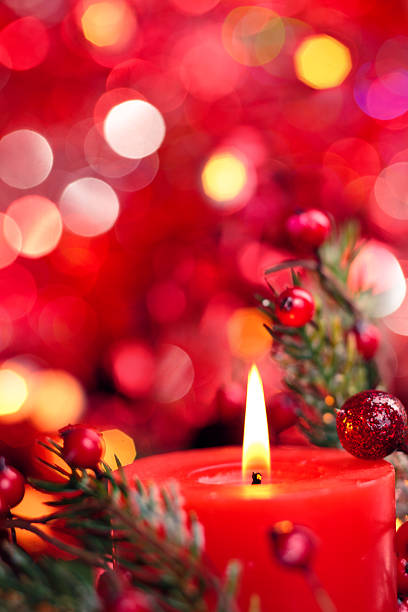 istock Christmas decoration with candle. 626413128