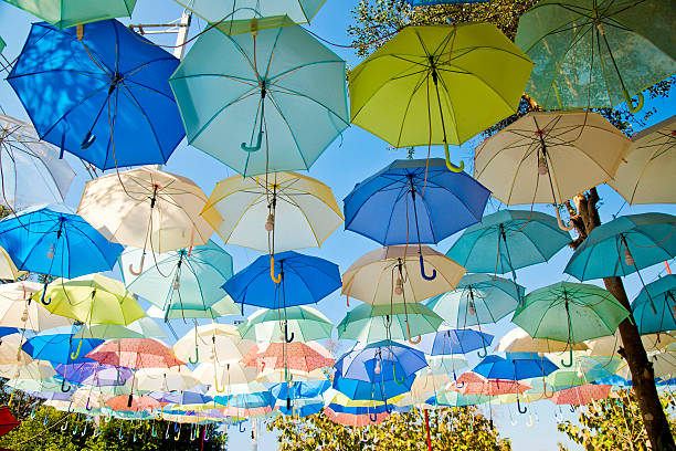 istock Colorful umbrellas at Pai Thailand 626413522