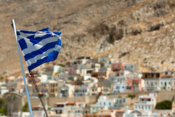 Greek Flag stock photo