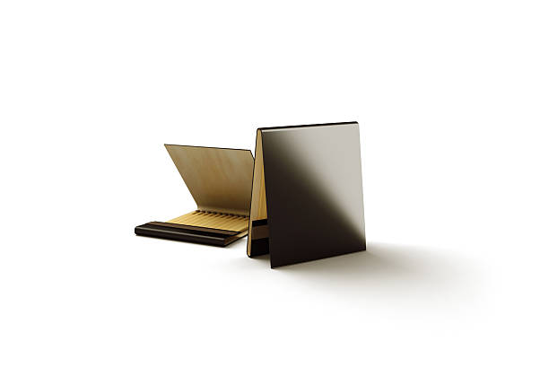 istock Blank black promo matches book mock up, 3d rendering 626421430