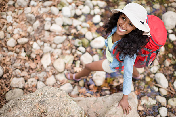 istock Close up backpacker woman. 626422460