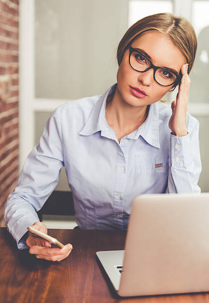 istock Tired business woman 626423066