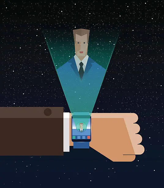 Vector illustration of Smart Watch Illustration