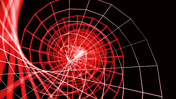 istock Wireframe DNA spiral - a skeletal three-dimensional model of sur 626428364
