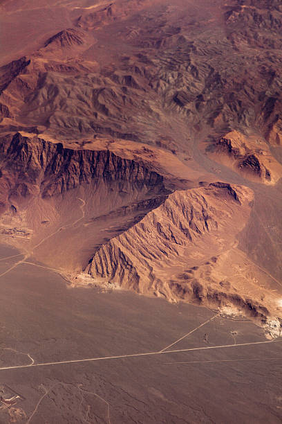 istock Mountains in the desert, aerial view 626428402