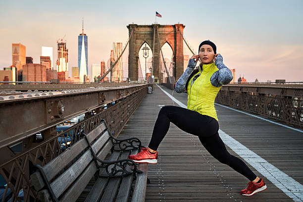 istock Female athlete stretching on the bridge 626429294