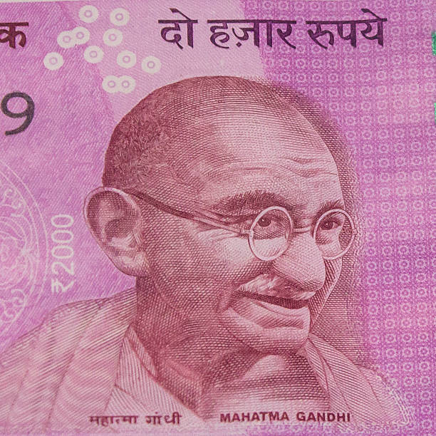 istock Gandhi on  Indian new 2000 Rs Currency Note 626435020