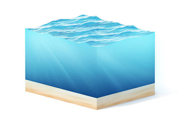 istock rendering illustration of cross section  water cube isolated on white 626436150