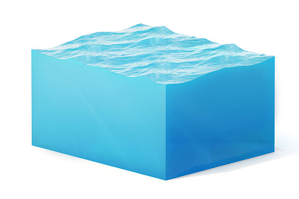istock rendering illustration of cross section  water cube isolated on white 626436302