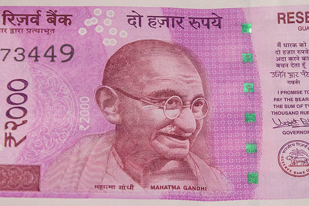 istock Gandhi on Indian 2000 Rs Currency Note 626436934