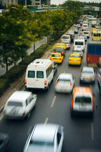 istock Cars in rush hour with traffic at dawn 626441772