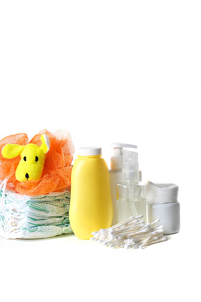 istock Hygiene kit for a small child. Closeup 626442128