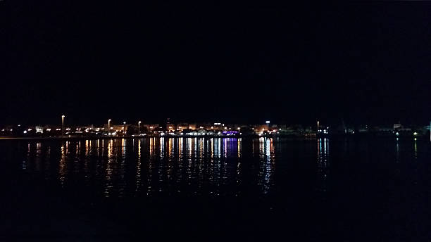 istock Night Time View of Port 626443234
