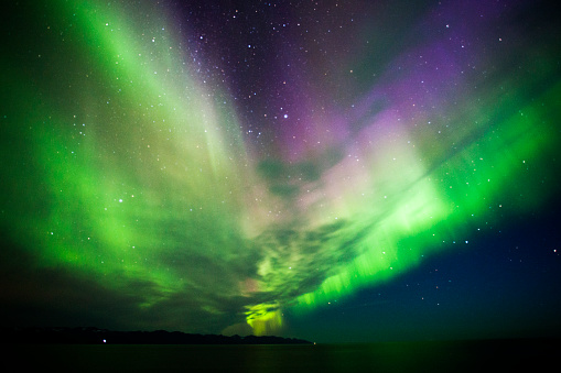 The Aurora Borealis viewed in Autumn, Iceland