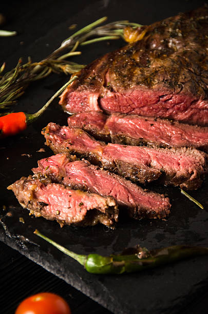 istock rare steak black square plate pepper rosemary 626447824