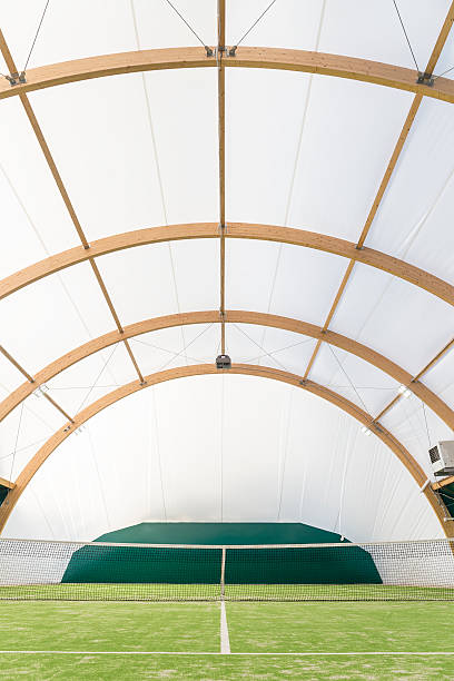 istock Tennis court interior 626455584