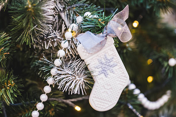 istock Handmade beautiful New Year decor on Christmas tree 626457024