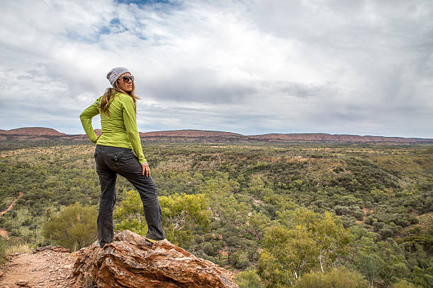istock Young woman hiking and training in the mountains 626458012
