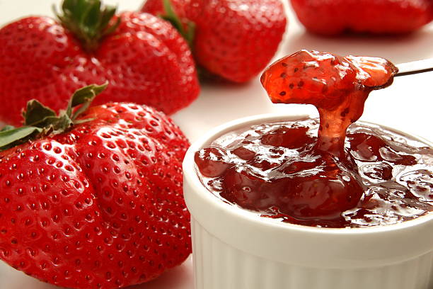 Strawberry jam Strawberry jam and strawberry aspic stock pictures, royalty-free photos & images