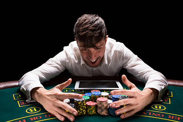 istock happy player online poker 626461116