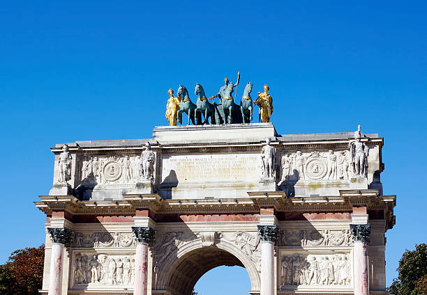 arco de triunfo del carrusel  - arc de triomphe du carrousel fotografías e imágenes de stock