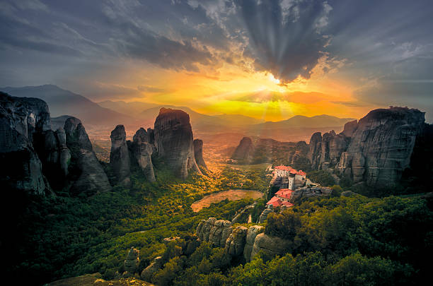 Breathtaking view of Meteora, Greece
