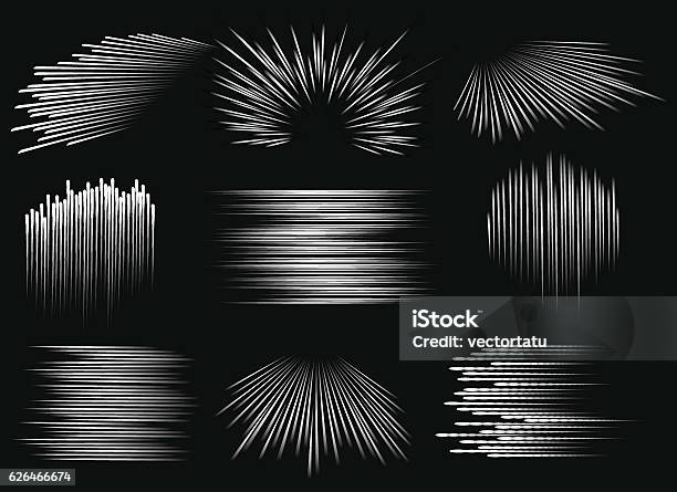 Abstract Speed Line Patterns Stock Illustration - Download Image Now - Speed, Striped, Single Line