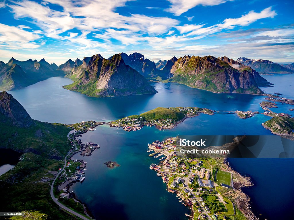 Lofoten archipelago islands Lofoten islands is an archipelago in the county of Nordland, Norway. Is known for a distinctive scenery with dramatic mountains and peaks, open sea and sheltered bays, beaches and untouched lands. Norway Stock Photo