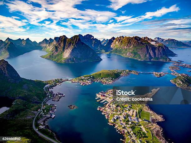 Lofoten Archipelago Islands Stock Photo - Download Image Now - Norway, Lofoten, Fjord