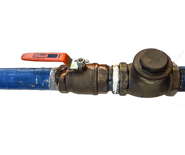 istock The valve opens and closes the water 626466920