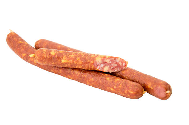 istock Grilled Sausage isolated on white background 626468250
